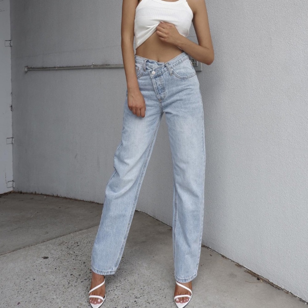 Princess Polly Holly Asymmetrical Jeans
